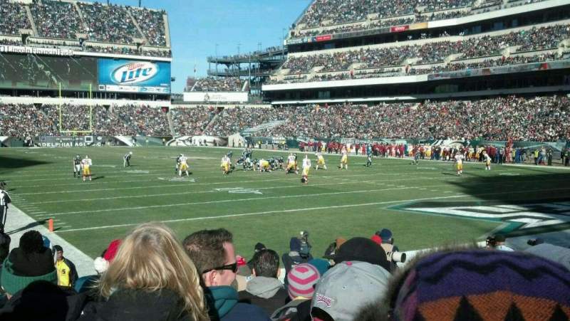 Lincoln Financial Field Section 108 Row 7 Seat 7 Philadelphia Eagles Vs Washington Redskins 