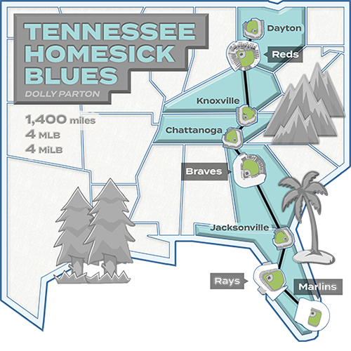 tennessee homesick blues Map