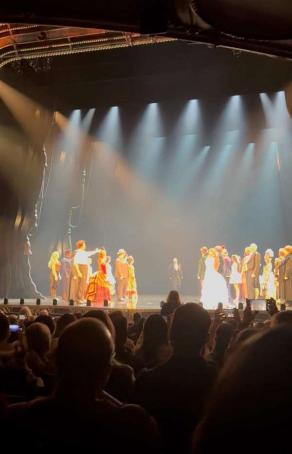 His Majesty's Theatre, London, section: Stalls, row: M, seat: 14