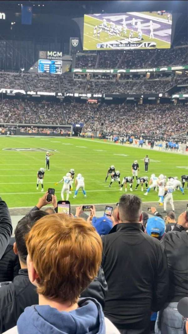 Allegiant Stadium, section: 124, row: 10, seat: 20
