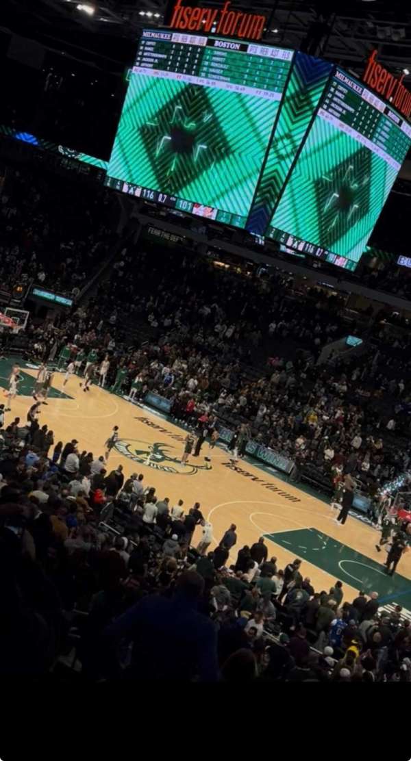 Fiserv Forum, section: 104, row: 27, seat: 18