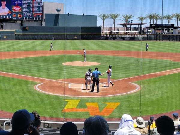 Las Vegas Ballpark, section: 111, row: T, seat: 6