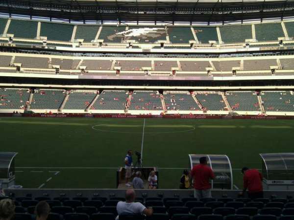 Lincoln Financial Field, section: 101, row: 11, seat: 12