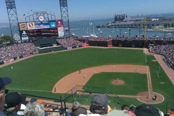 Oracle Park, section: VR323, row: J, seat: 4