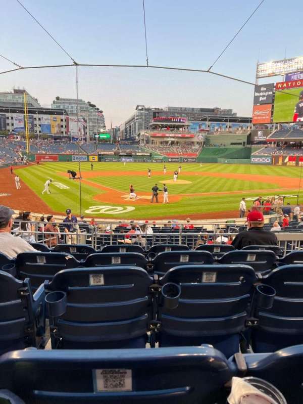 Nationals Park, section: 124, row: E, seat: 3
