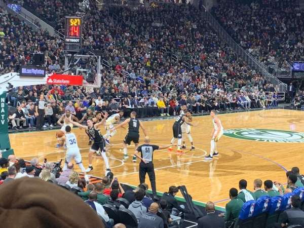 Fiserv Forum, section: 120, row: 10, seat: 3