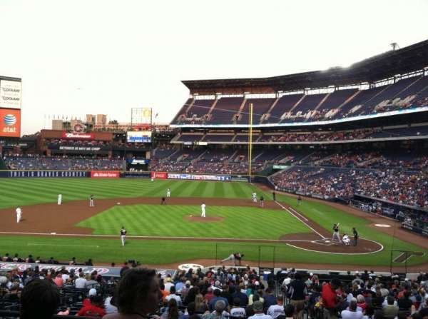 Turner Field, section: 208L, row: 1, seat: 101