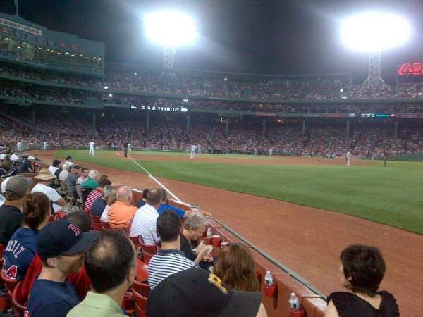 Fenway Park, section: Field Box 9, row: B, seat: 8