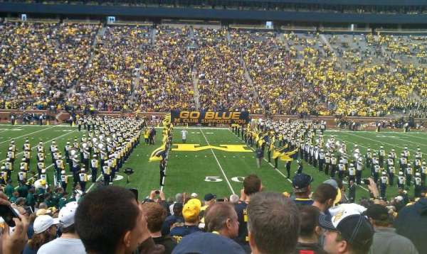 Michigan Stadium, section: 1, row: 23, seat: 5