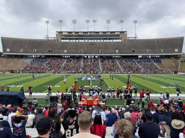 Rice Stadium, section: 113, row: 22, seat: 14