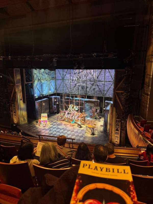 Stephen Sondheim Theatre, section: Mezzanine R, row: EE, seat: 8