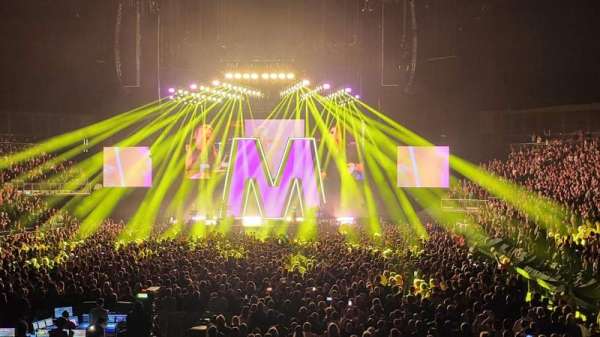 The O2, London, section: 107, row: K, seat: 221
