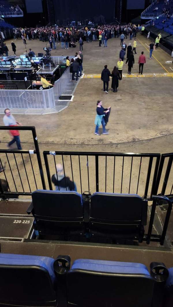 The O2, London, section: 107, row: K, seat: 221