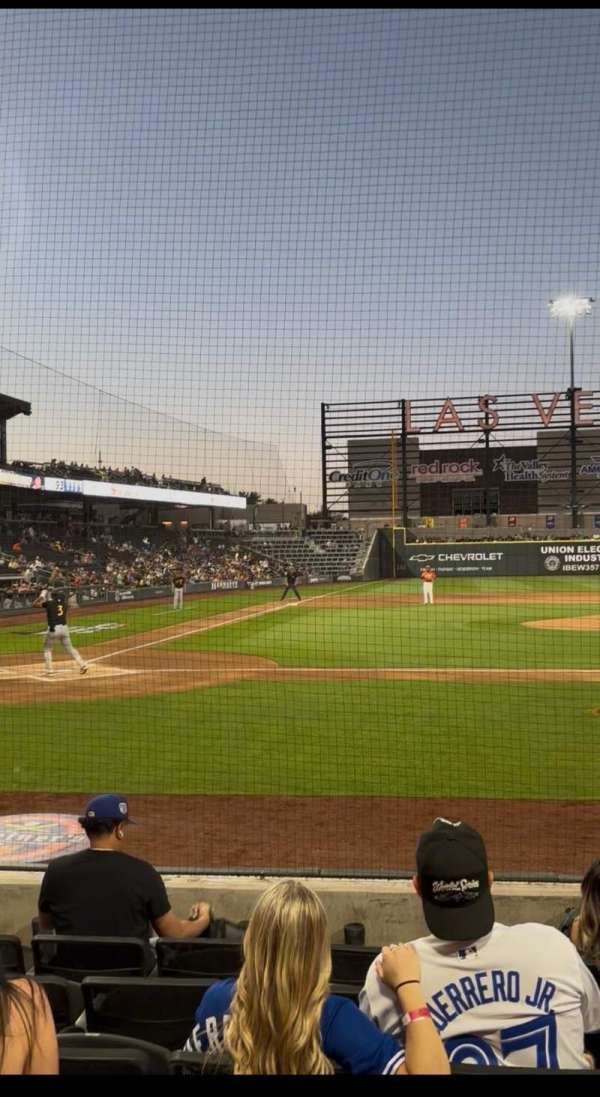 Las Vegas Ballpark, section: 108, row: F, seat: 6