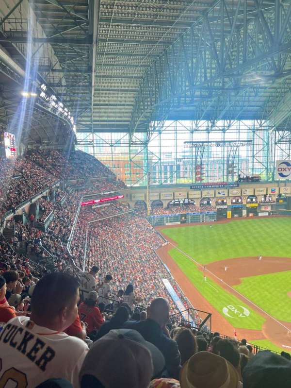 Daikin Park, section: 419, row: 13, seat: 9, 10, 11