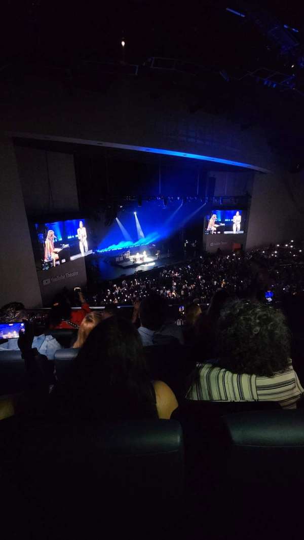 YouTube Theater, section: 202, row: D, seat: 14