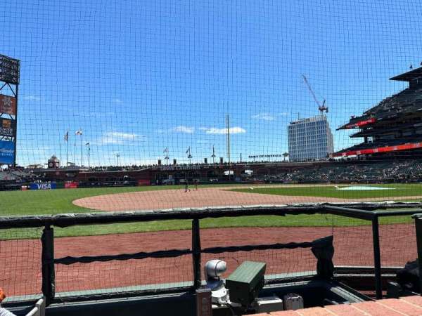 Oracle Park, section: 125, row: 1, seat: 6