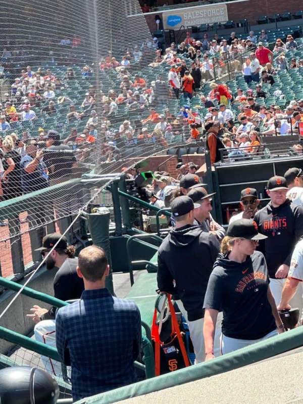 Oracle Park, section: 125, row: 1, seat: 6