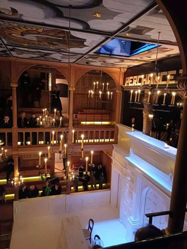 Sam Wanamaker Playhouse at Shakespeare's Globe, section: Upper Gallery, row: CC, seat: 5