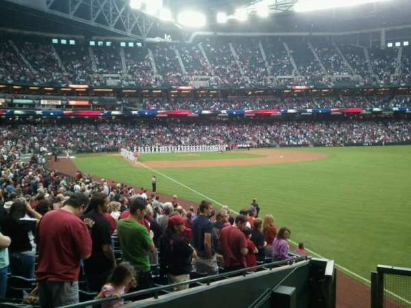 Chase Field, section: 108, row: 25, seat: 9