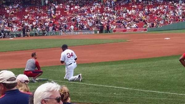 Fenway Park, section: Field Box 10, row: F, seat: 1