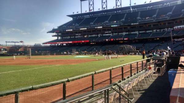 Oracle Park, section: 127, row: 1, seat: 4