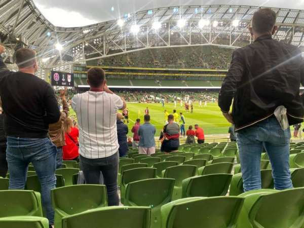 Aviva Stadium, section: 128, row: Q, seat: 7