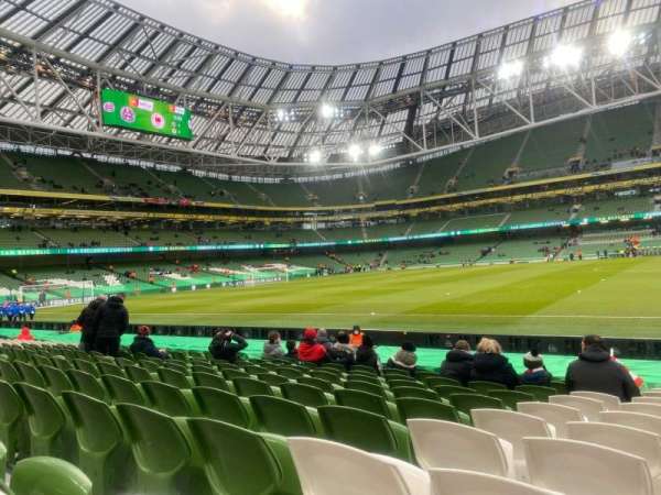 Aviva Stadium, section: 105, row: P, seat: 1