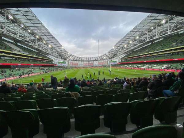 Aviva Stadium, section: 115, row: AA, seat: 18