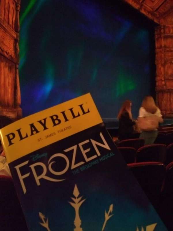 St. James Theatre, section: Orchestra L, row: G, seat: 13