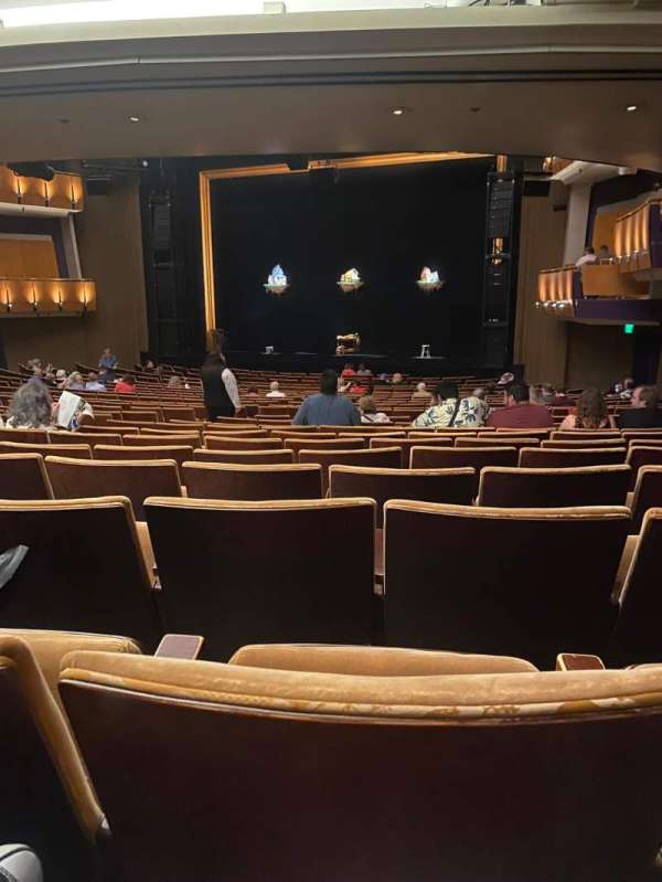 Ahmanson Theatre, section: Rear Orchestra, row: Y, seat: 4