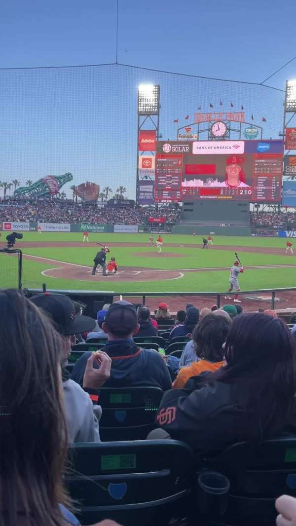 Oracle Park, section: 115, row: J, seat: 13