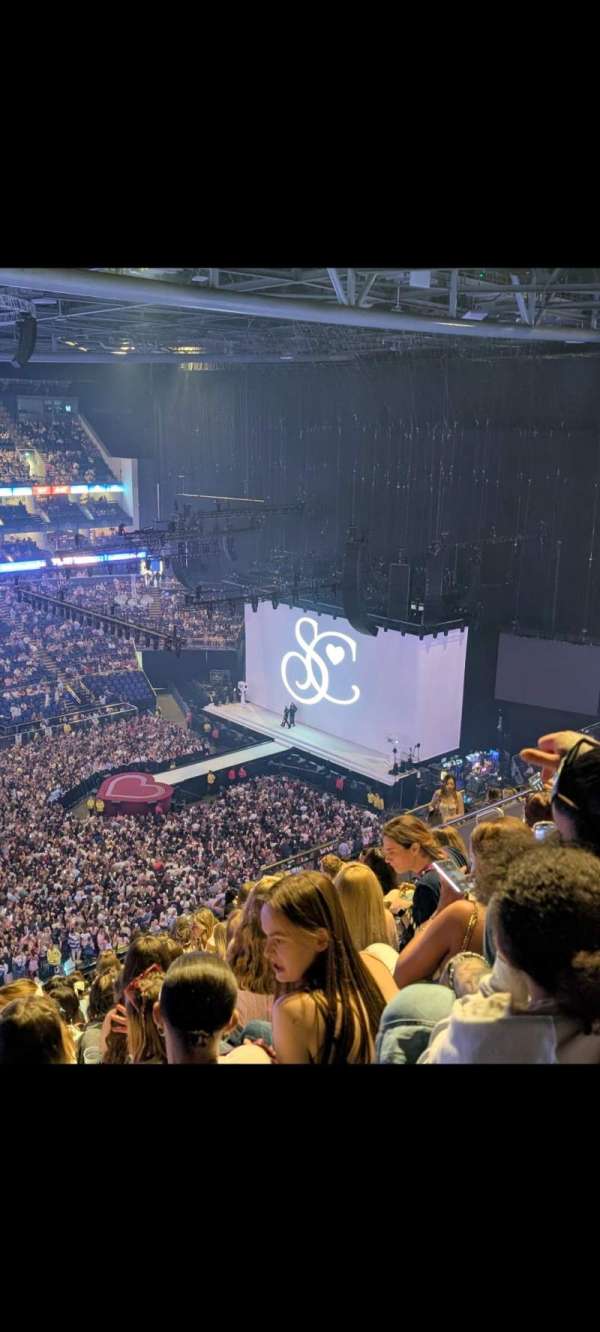 The O2, London, section: 418, row: M, seat: 885