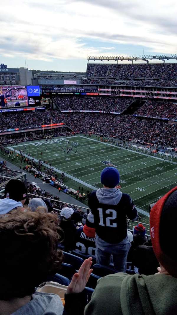Gillette Stadium, section: 302, row: 13, seat: 10