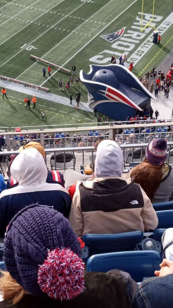 Gillette Stadium, section: 302, row: 13, seat: 10