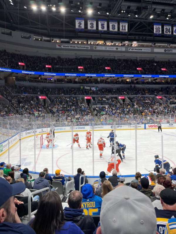 Enterprise Center, section: 105, row: K, seat: 17