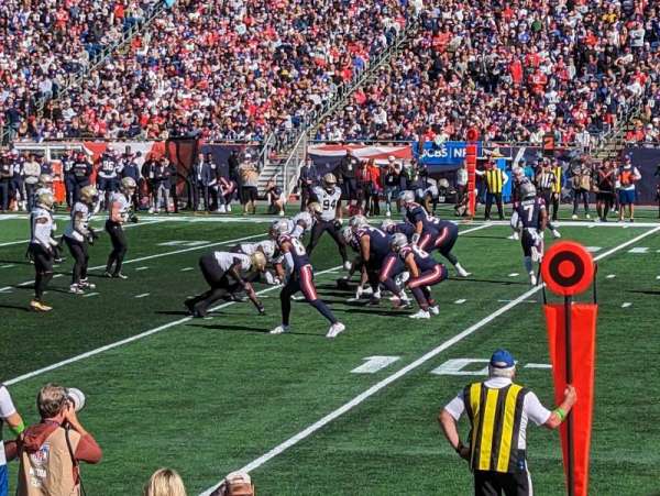 Gillette Stadium, section: 128, row: 8, seat: 4