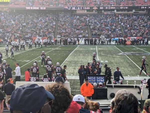 Gillette Stadium, section: 111, row: 15