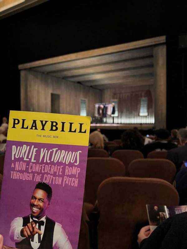 Music Box Theatre, section: Orchestra R, row: J, seat: 10