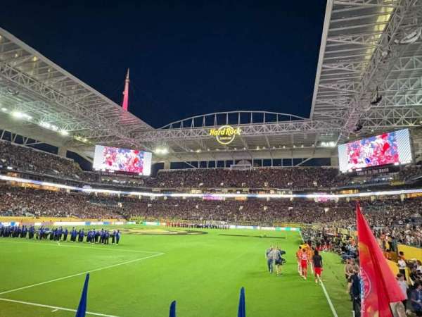 Hard Rock Stadium, section: 102, row: 1, seat: 1