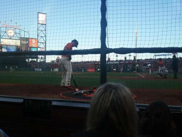 Oracle Park, section: 119, row: CCC, seat: 9