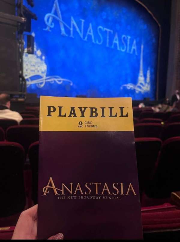 CIBC Theatre, section: Orchestra L, row: H, seat: 9