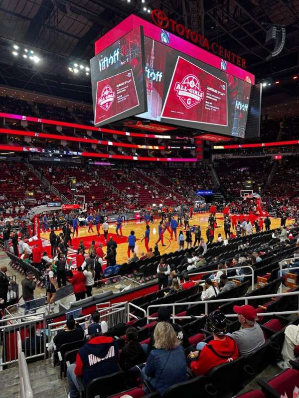 Toyota Center, section: 110, row: 8, seat: 5