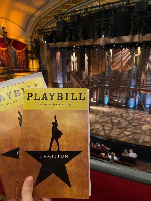 Richard Rodgers Theatre, section: Front Mezzanine R, row: A, seat: 2