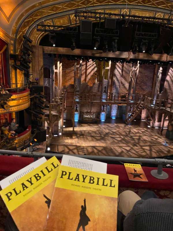 Richard Rodgers Theatre, section: Front Mezzanine L, row: B, seat: 3