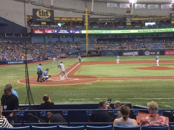 Tropicana Field, section: 110, row: N, seat: 5