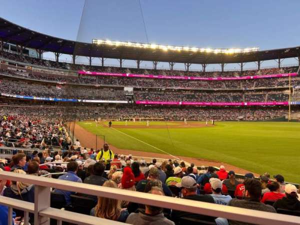 Truist Park, section: 109, row: 1, seat: 13