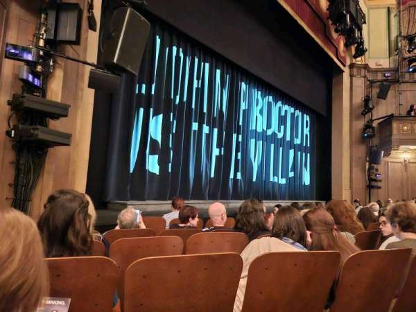 Booth Theatre, section: Orchestra L, row: E, seat: 113