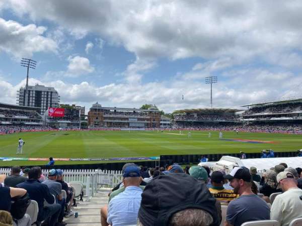 Lord's Cricket Ground, section: Edrich Stand Lower 3, row: 13, seat: 30
