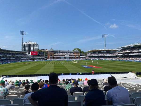 Lord's Cricket Ground, section: Edrich Stand Lower 4, row: 26, seat: 69